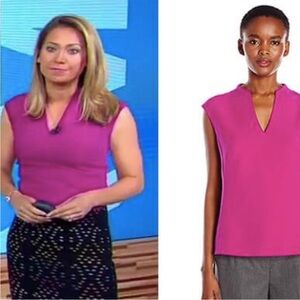 Ted Baker NWOT  Paysy High Neck Long Back Panel Top Ted 0 US 2 Office Workwear